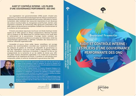 VIENT DE PARAITRE : « AUDIT ET CONTRÔLE INTERNE : LES PILIERS D’UNE GOUVERNANCE PERFORMANTE DES ONG », BERTRAND FEUMETIO